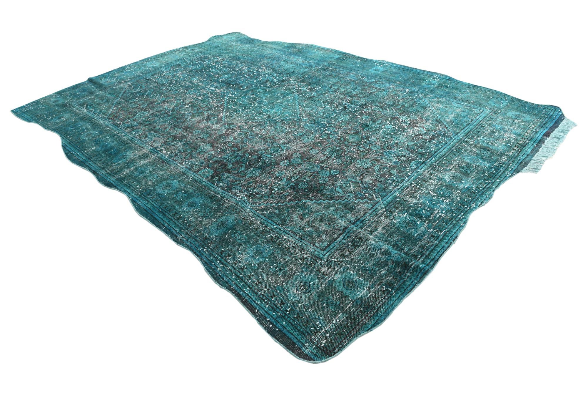 9' 4 x 13' Hand Knotted Ultra Vintage Persian Wool Rug