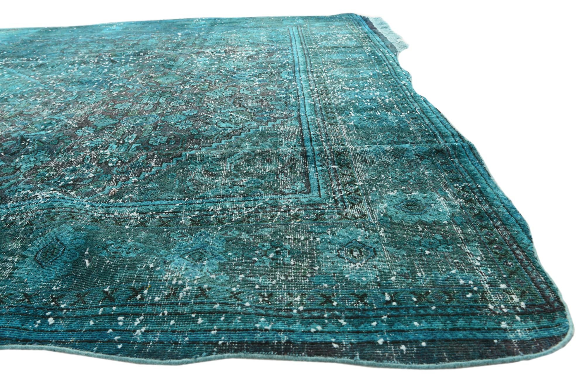 9' 4 x 13' Hand Knotted Ultra Vintage Persian Wool Rug