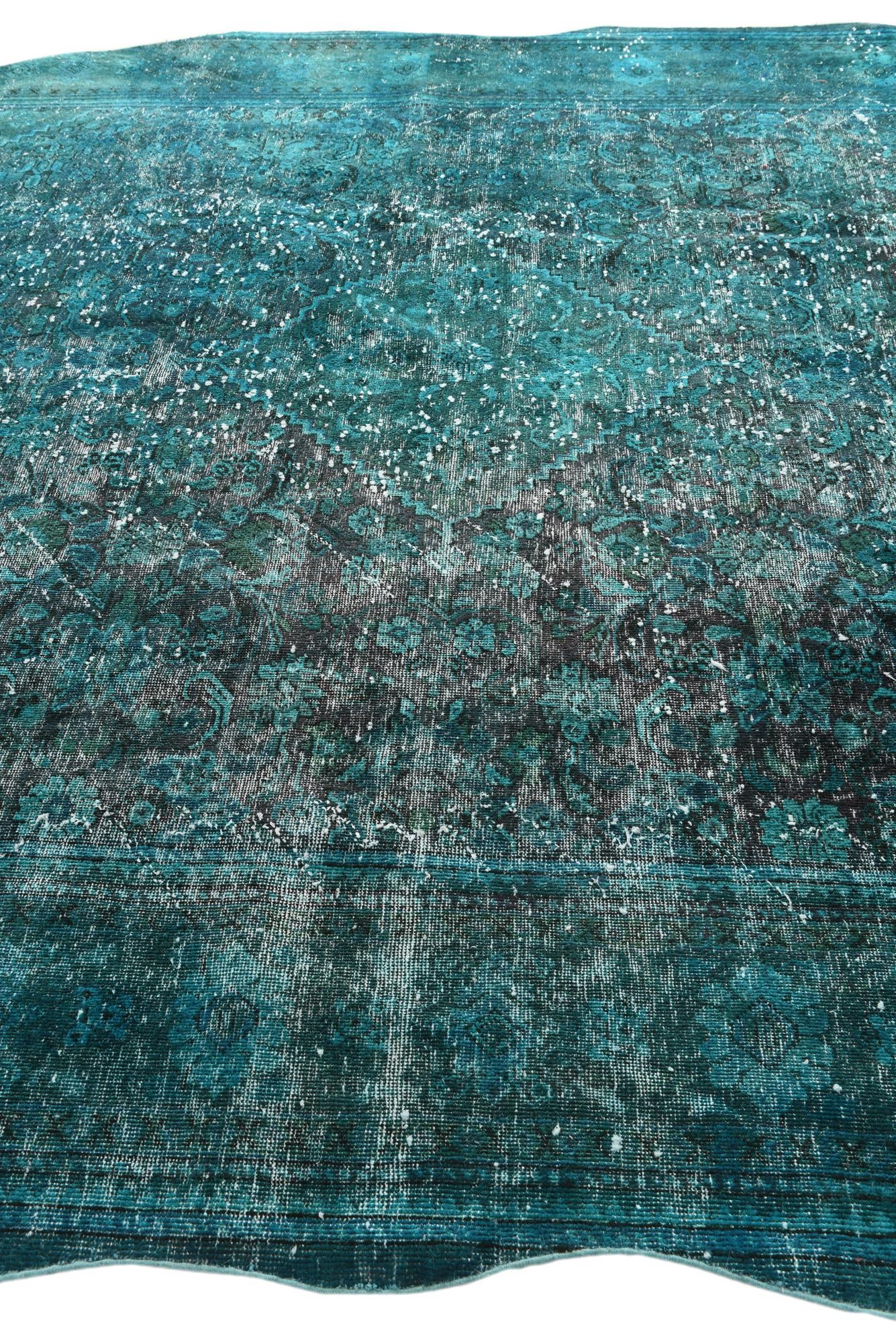 9' 4 x 13' Hand Knotted Ultra Vintage Persian Wool Rug