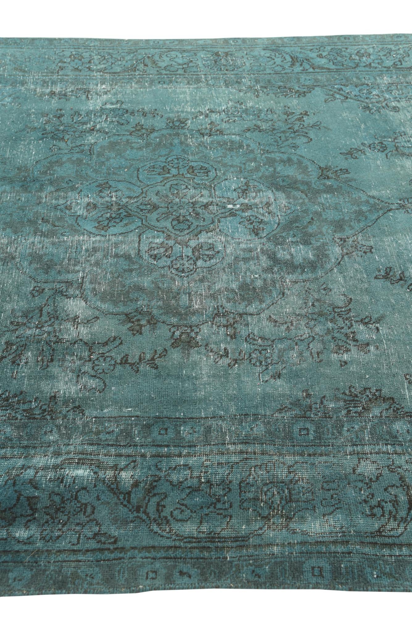 6' 6 x 10' Hand Knotted Ultra Vintage Persian Wool Rug