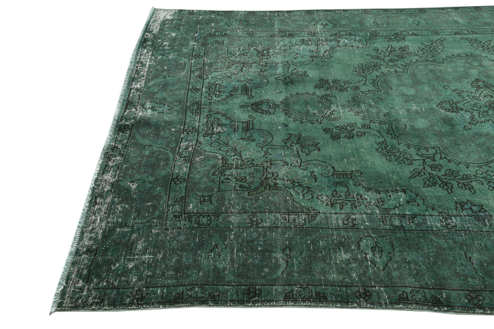 6' 1 x 9' 10 Hand Knotted Ultra Vintage Persian Wool Rug