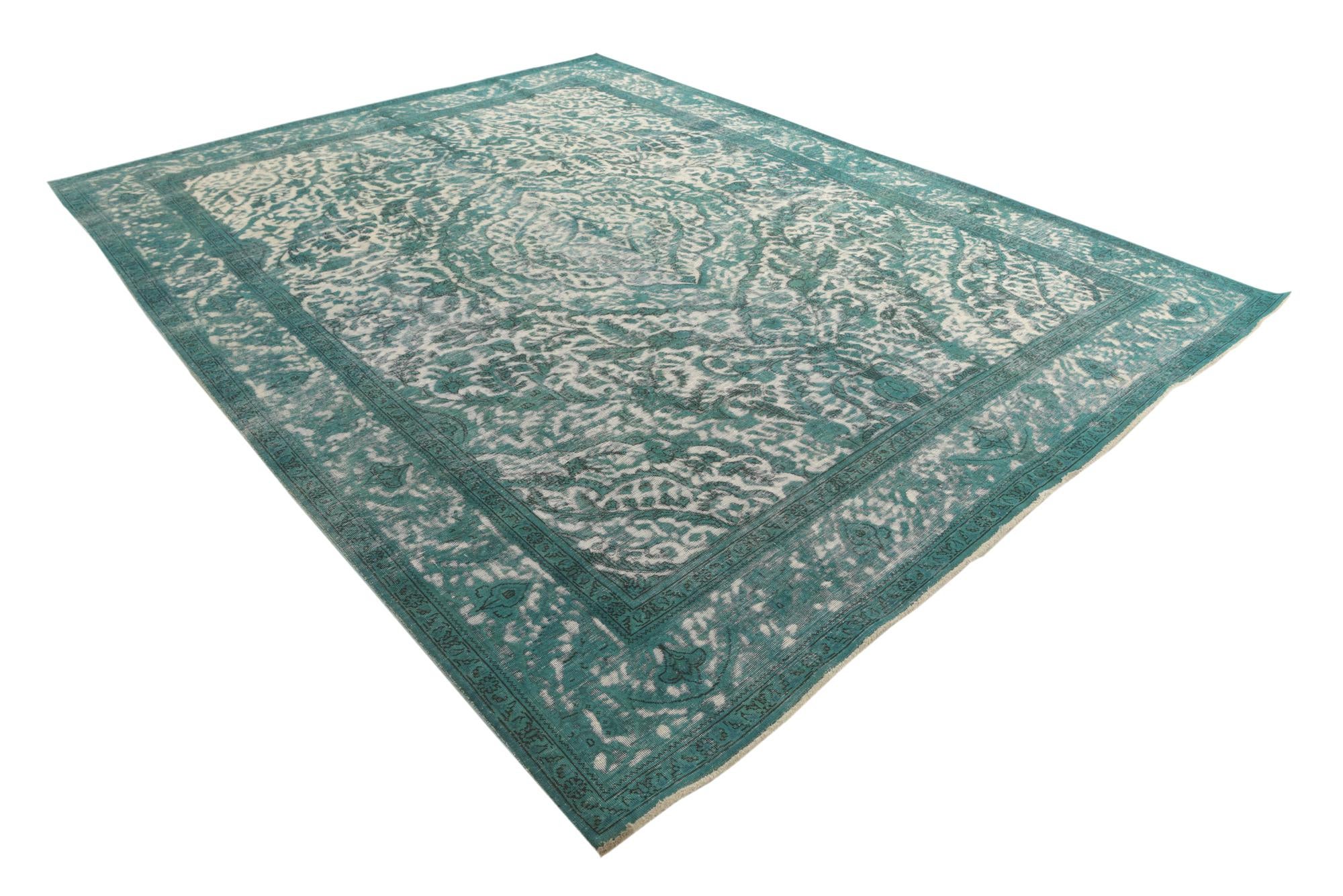 10' x 12' 9 Hand Knotted Ultra Vintage Persian Wool Rug