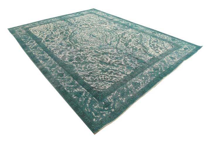 10' x 12' 9 Hand Knotted Ultra Vintage Persian Wool Rug