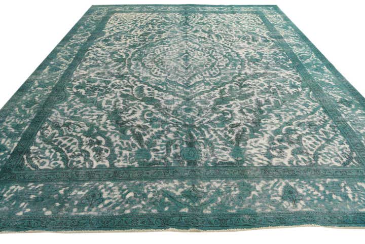 10' x 12' 9 Hand Knotted Ultra Vintage Persian Wool Rug