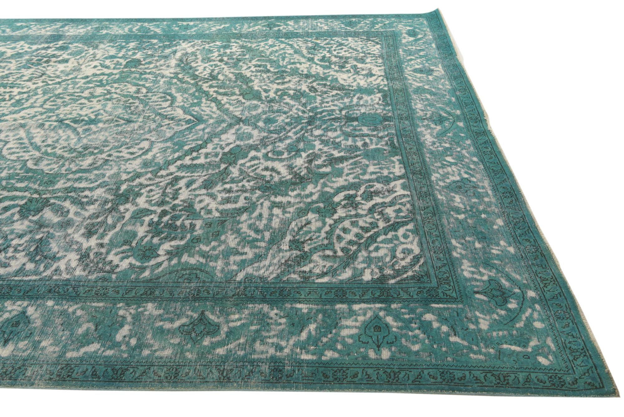 10' x 12' 9 Hand Knotted Ultra Vintage Persian Wool Rug