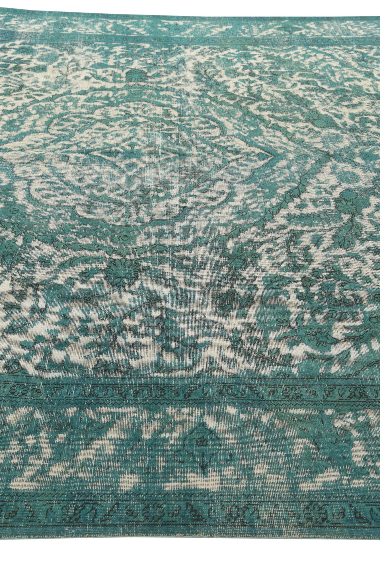 10' x 12' 9 Hand Knotted Ultra Vintage Persian Wool Rug