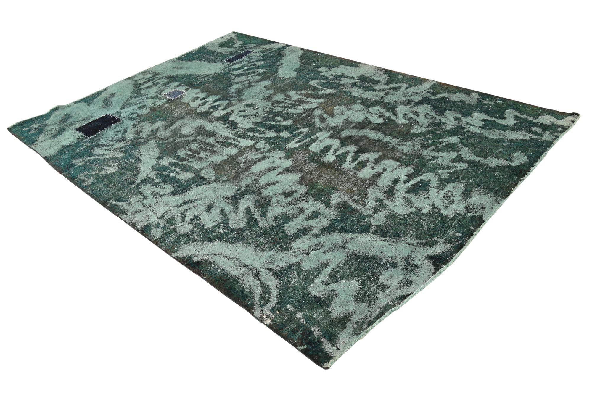 6' 10 x 9' 8 Hand Knotted Ultra Vintage Persian Wool Rug