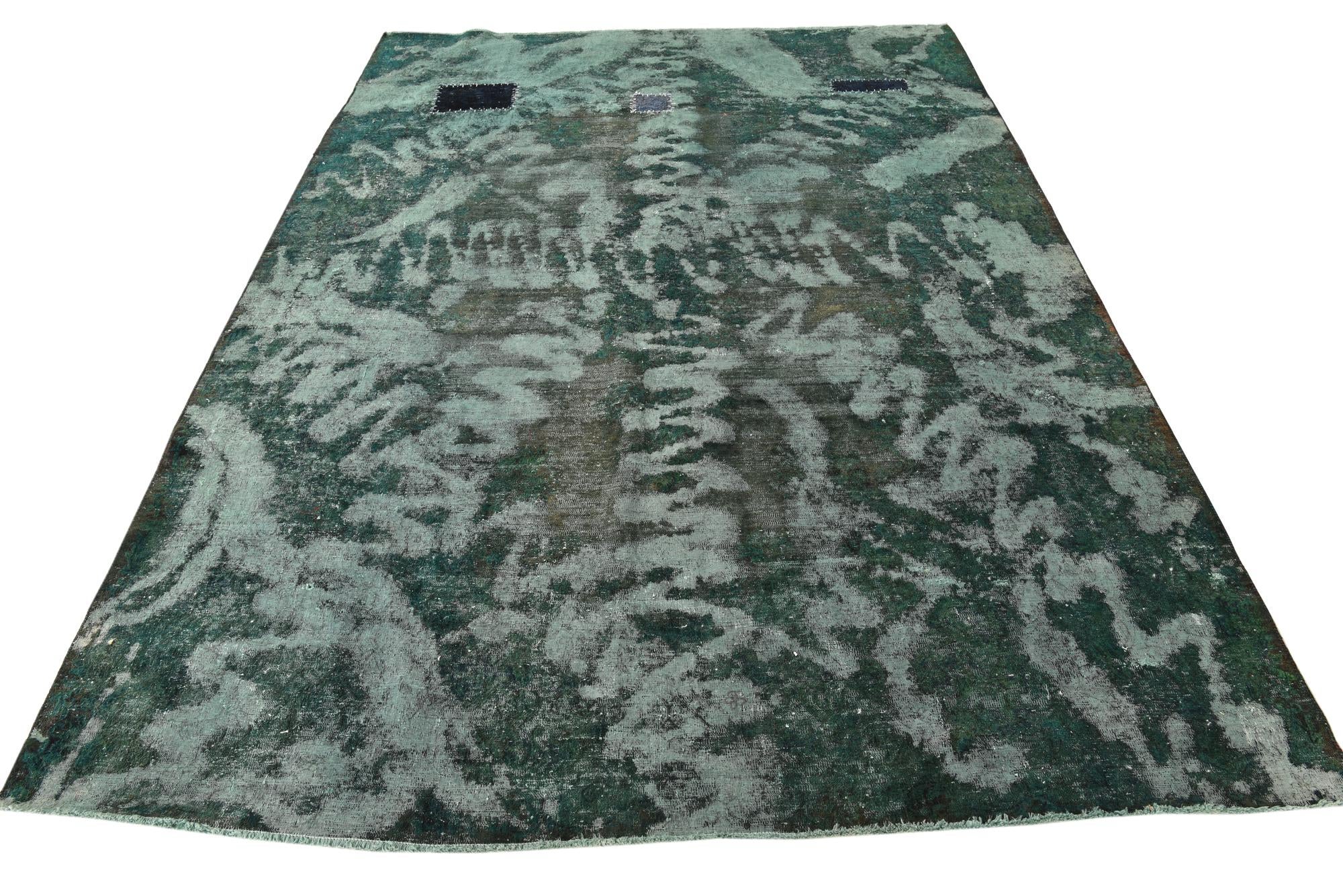 6' 10 x 9' 8 Hand Knotted Ultra Vintage Persian Wool Rug