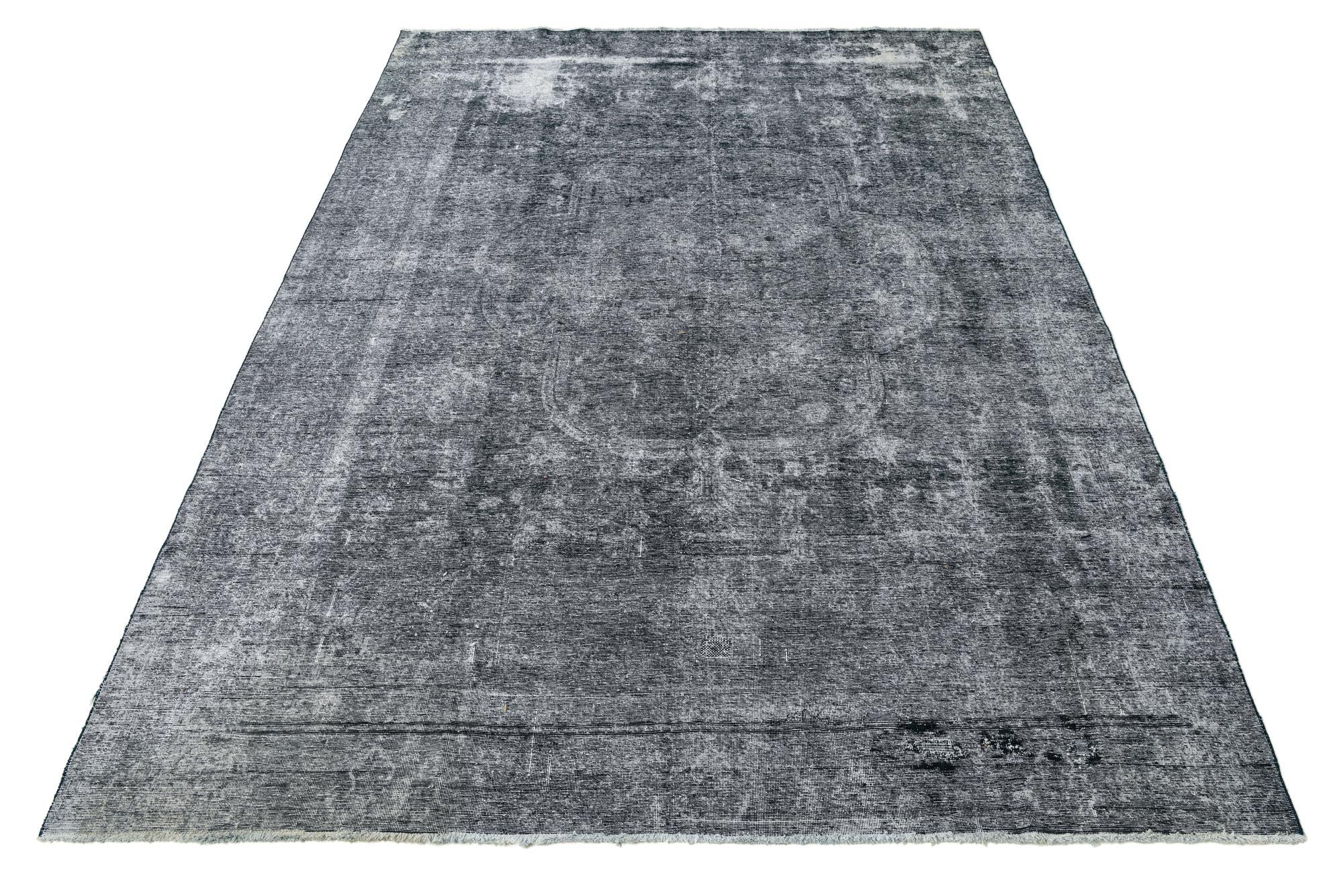 9' x 12' 3 Hand Knotted Ultra Vintage Persian Wool Rug
