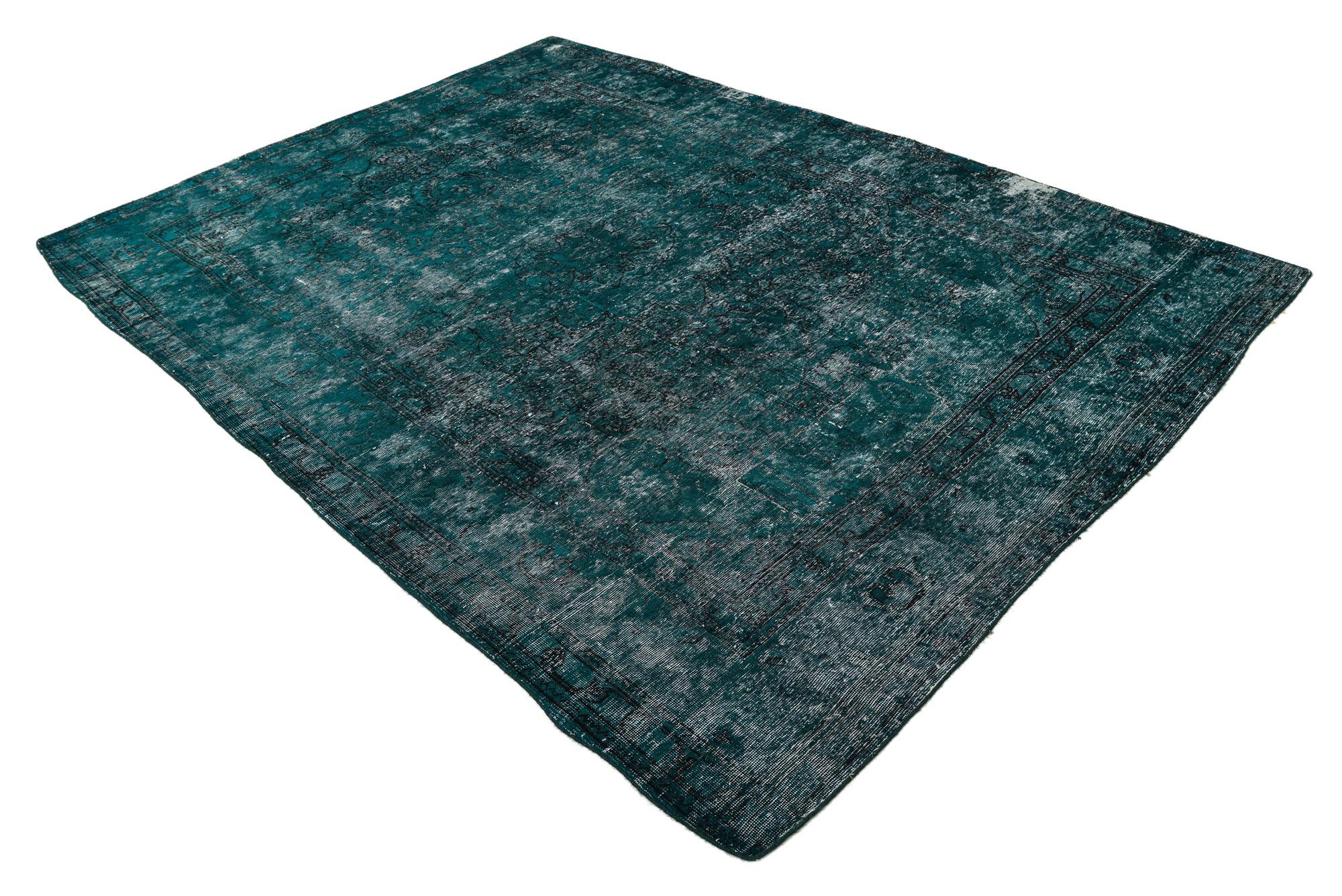 6' 10 x 9' 8 Hand Knotted Ultra Vintage Persian Wool Rug