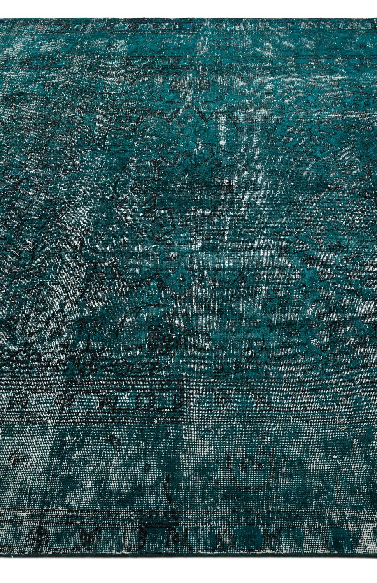 6' 10 x 9' 8 Hand Knotted Ultra Vintage Persian Wool Rug