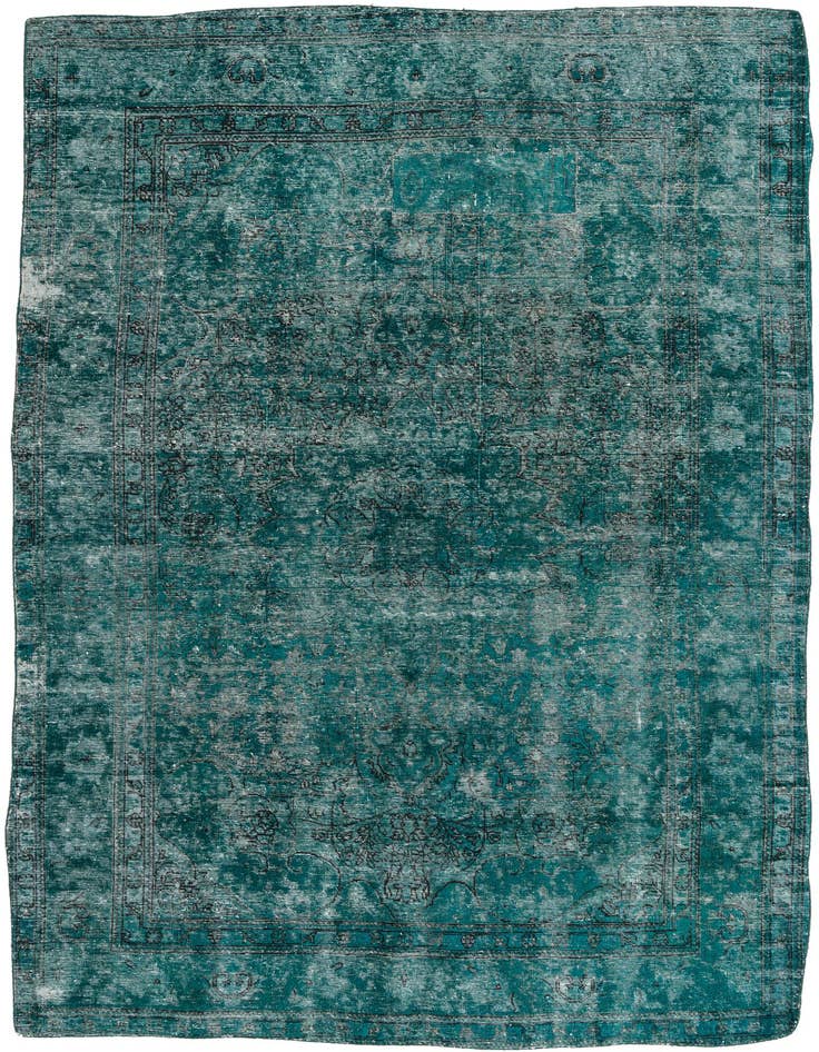 Detail image of 6' 10 x 9' 8 Hand Knotted Ultra Vintage Persian Wool Rug