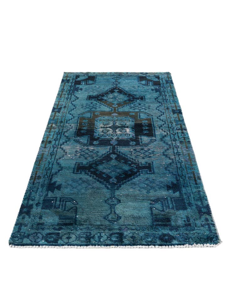 Detail image of 3' 7 x 7'  Hand Knotted Ultra Vintage Persian Wool Rug