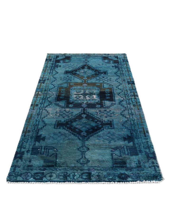 3' 7 x 7' Hand Knotted Ultra Vintage Persian Wool Rug