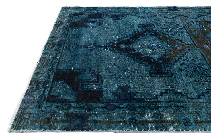 Detail image of 3' 7 x 7' Hand Knotted Ultra Vintage Persian Wool Rug