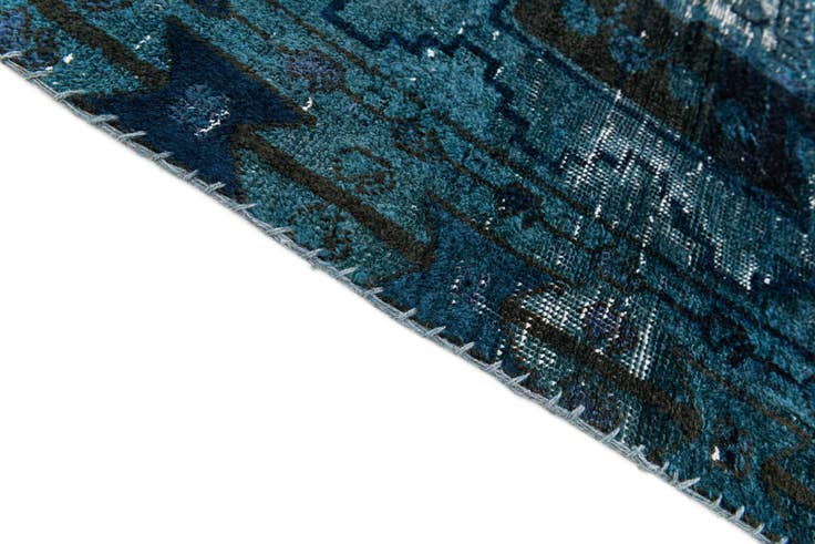Detail image of 3' 7 x 7' Hand Knotted Ultra Vintage Persian Wool Rug