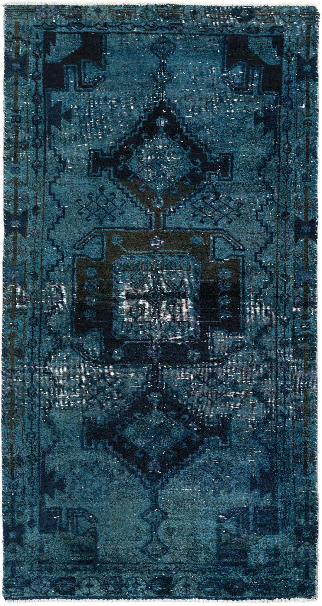 3' 7 x 7' Hand Knotted Ultra Vintage Persian Wool Rug