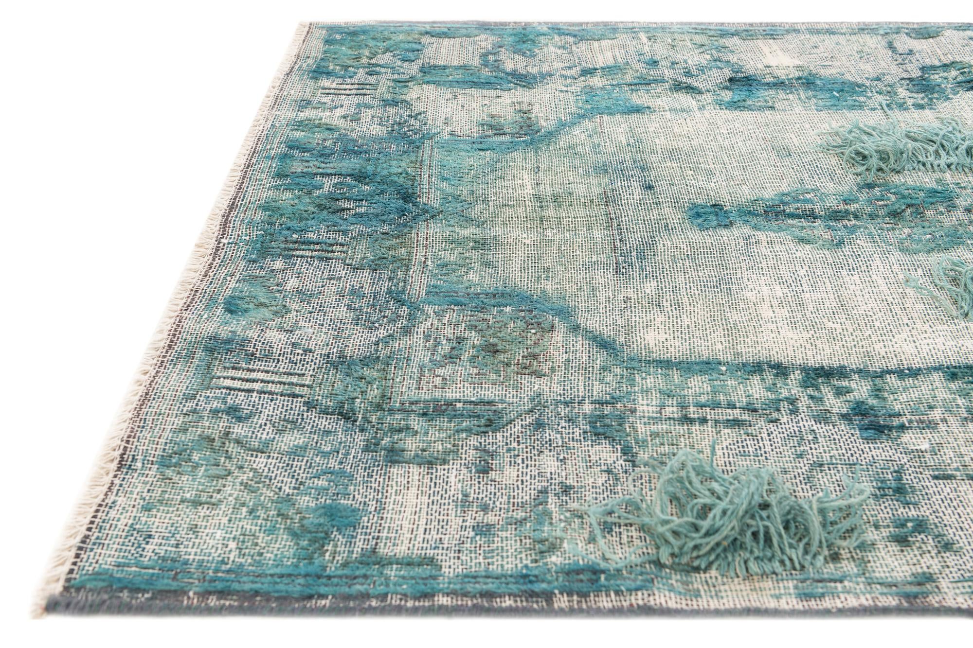 3' x 4' 8 Hand Knotted Ultra Vintage Persian Wool Rug