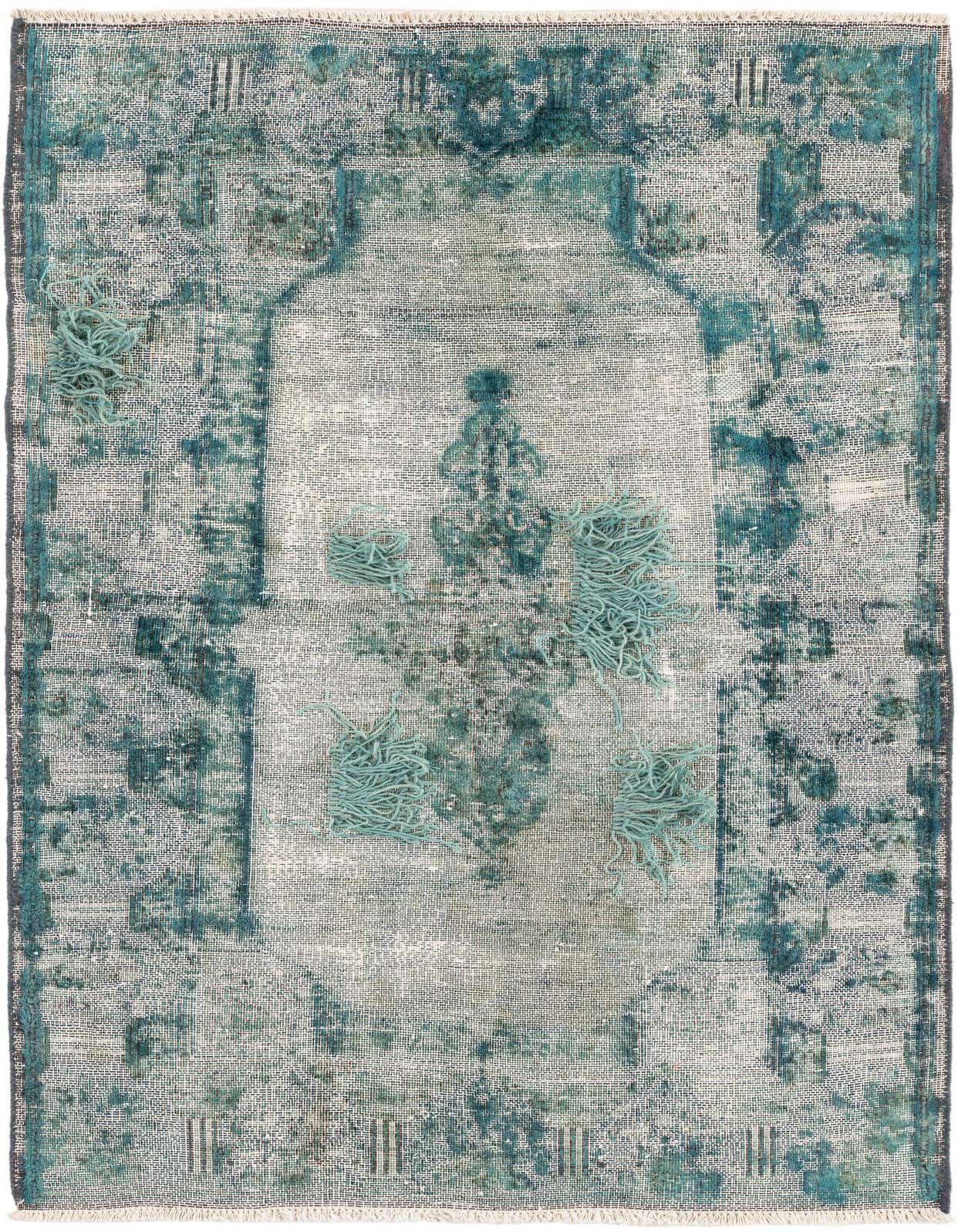 Primary image 3' x 4' 8  Hand Knotted Ultra Vintage Persian Wool Rug