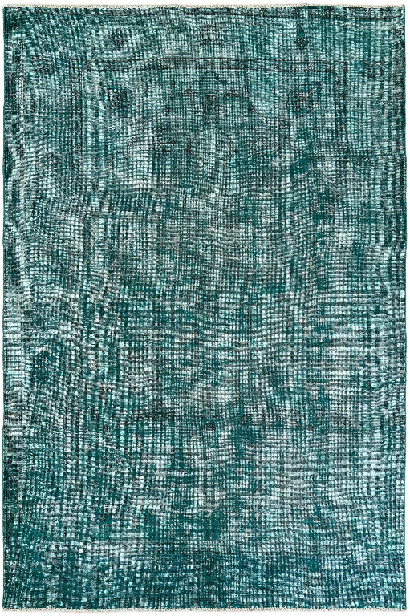6' 5 x 9' 7 Hand Knotted Ultra Vintage Persian Wool Rug