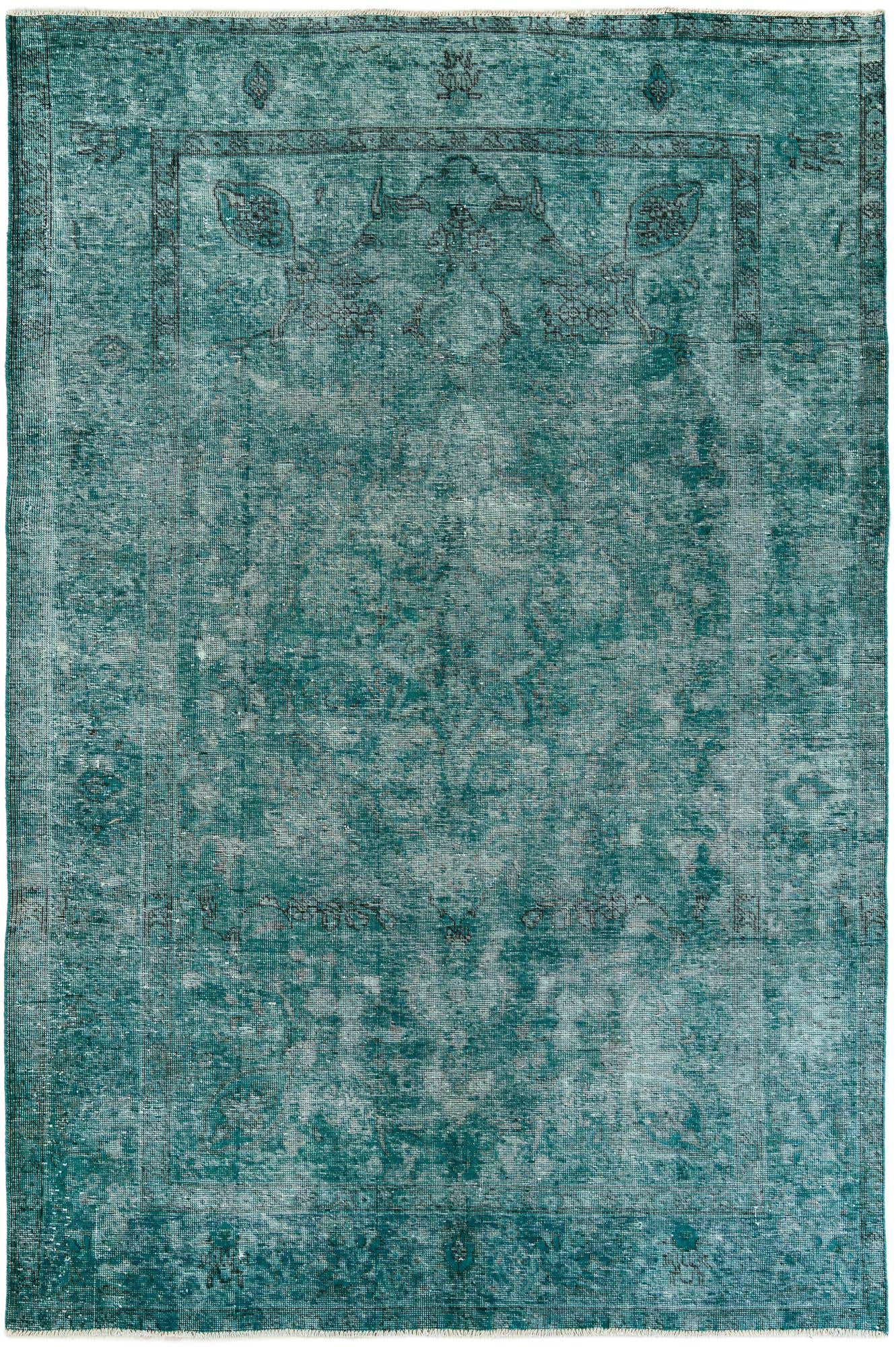 6' 5 x 9' 7 Hand Knotted Ultra Vintage Persian Wool Rug