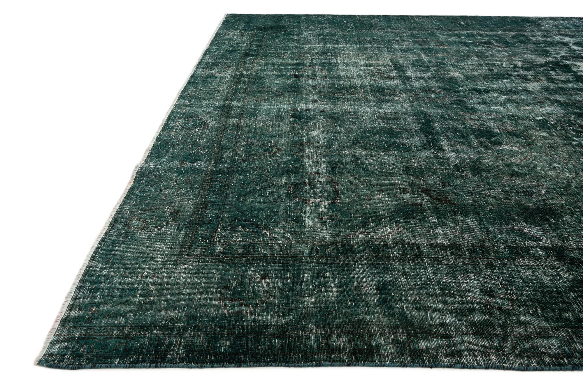 9' 9 x 12' 3 Hand Knotted Ultra Vintage Persian Wool Rug