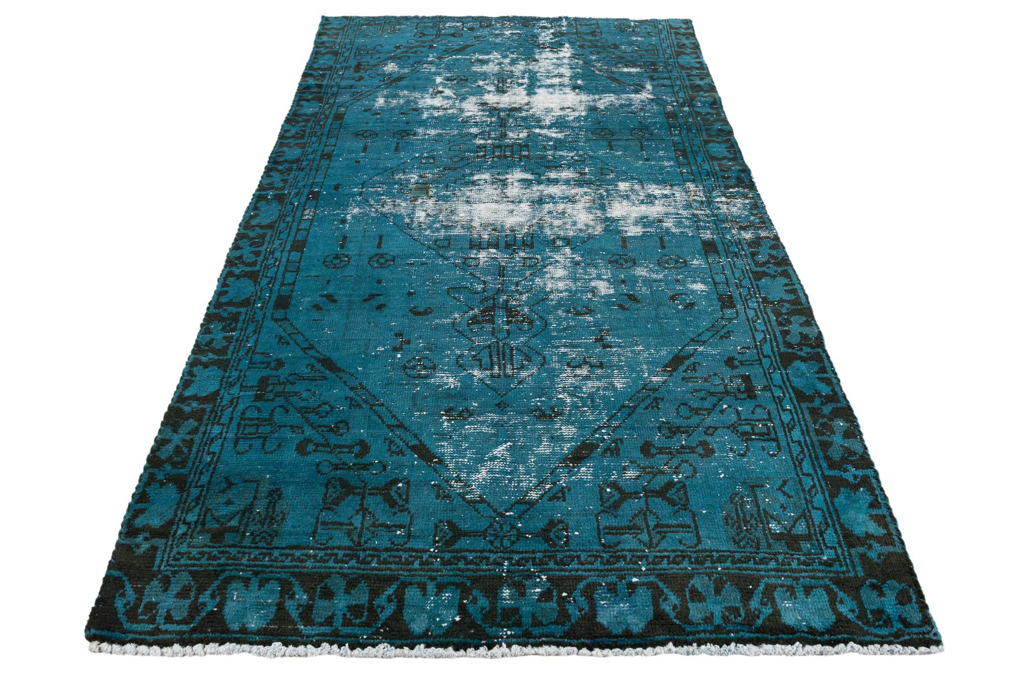 4' 1 x 7' Hand Knotted Ultra Vintage Persian Wool Rug