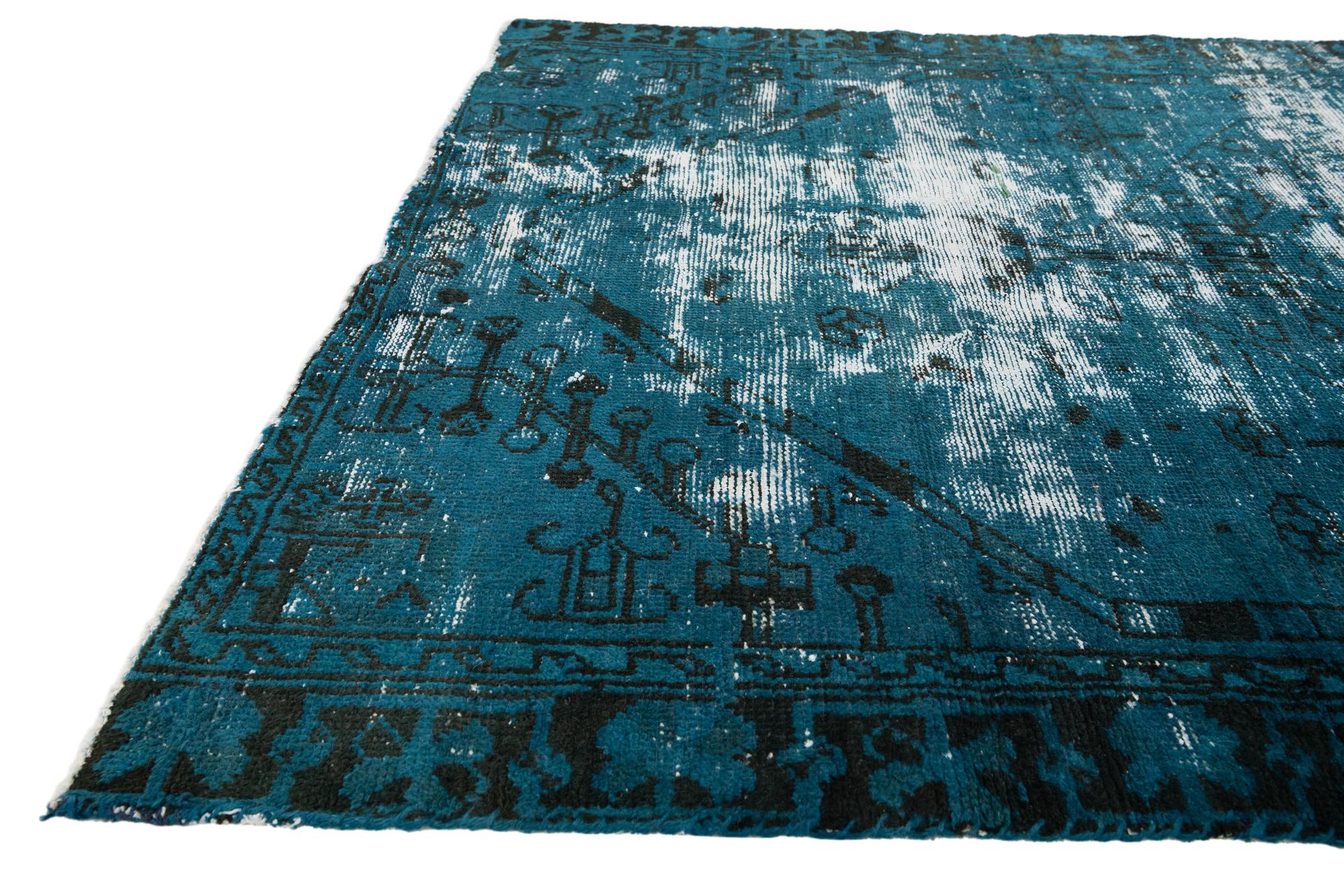 4' 1 x 7' Hand Knotted Ultra Vintage Persian Wool Rug