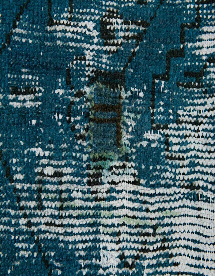 Detail image of 4' 1 x 7'  Hand Knotted Ultra Vintage Persian Wool Rug