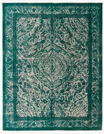 10' x 12' 9 Hand Knotted Ultra Vintage Persian Wool Rug