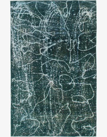 6' x 9' 6 Hand Knotted Ultra Vintage Persian Wool Rug