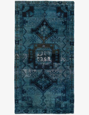 3' 7 x 7' Hand Knotted Ultra Vintage Persian Wool Rug