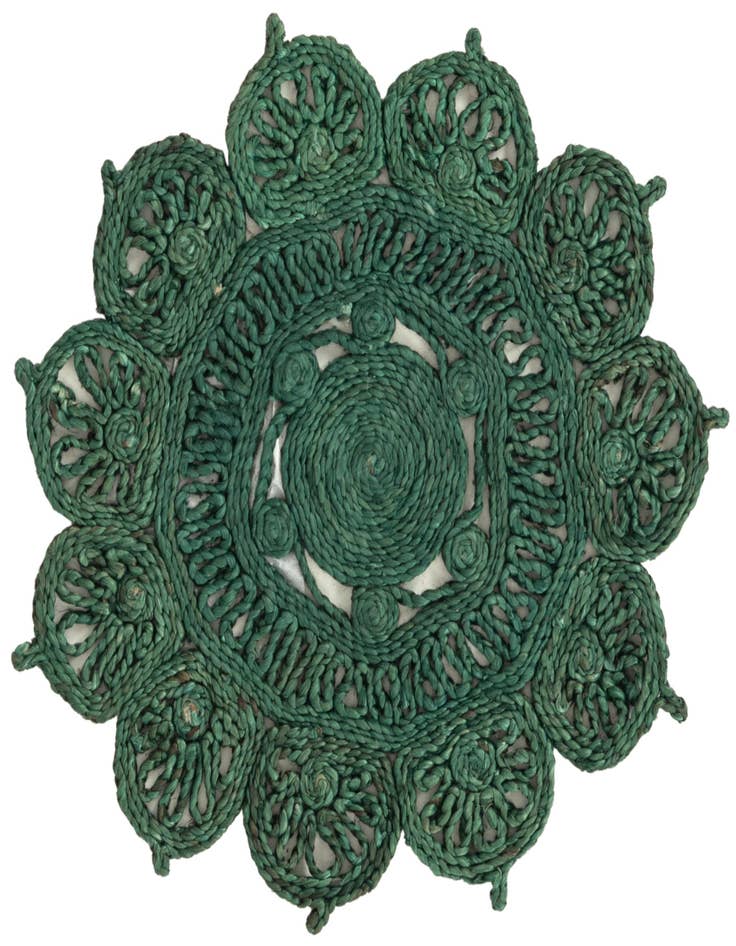 Detail image of 2' x 2'  Hand Braided Jute Round Rug