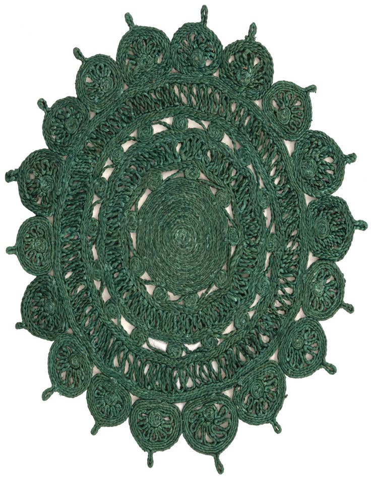 Detail image of 3' 1 x 3' 1  Hand Braided Jute Round Rug