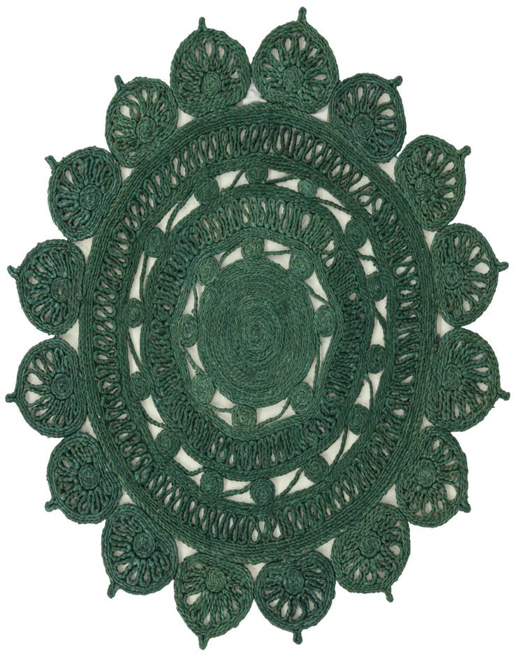 Detail image of 4' 1 x 4' 1  Hand Braided Jute Round Rug