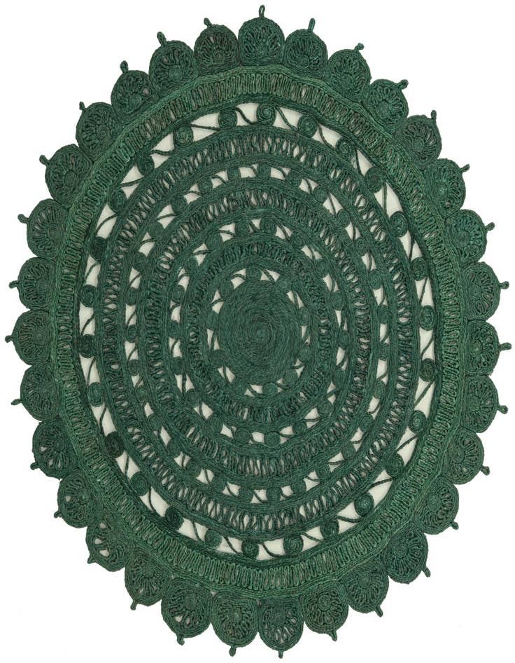 Detail image of 6' 1 x 6' 1  Hand Braided Jute Round Rug