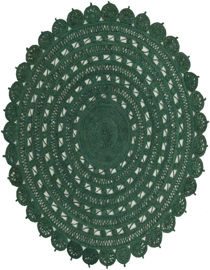 Detail image of 7' 10 x 7' 10  Hand Braided Jute Round Rug