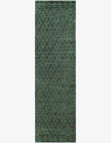 Hunter Green Hand Woven Larsa Jute Runner Rug
