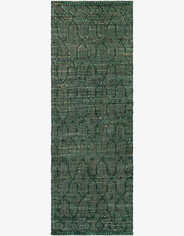 Hunter Green Hand Woven Larsa Jute Runner Rug