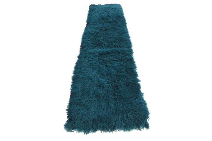 2' 4 x 11' Hand Knotted Moroccan Wool Runner Rug