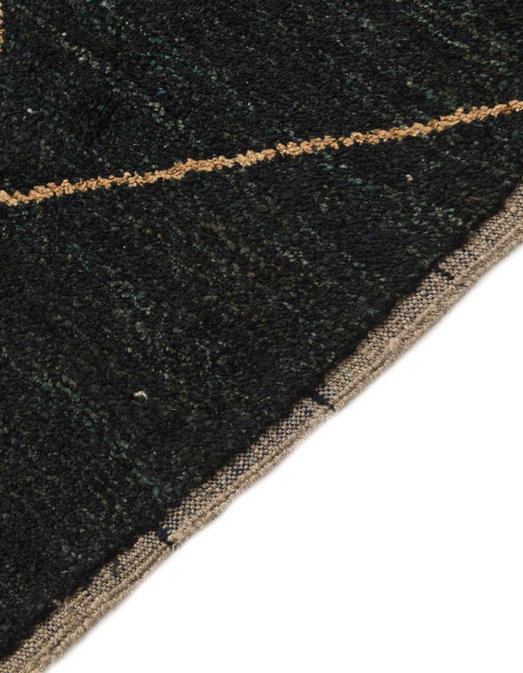 Detail image of 4' 10 x 9'  Hand Knotted Moroccan Wool Runner Rug