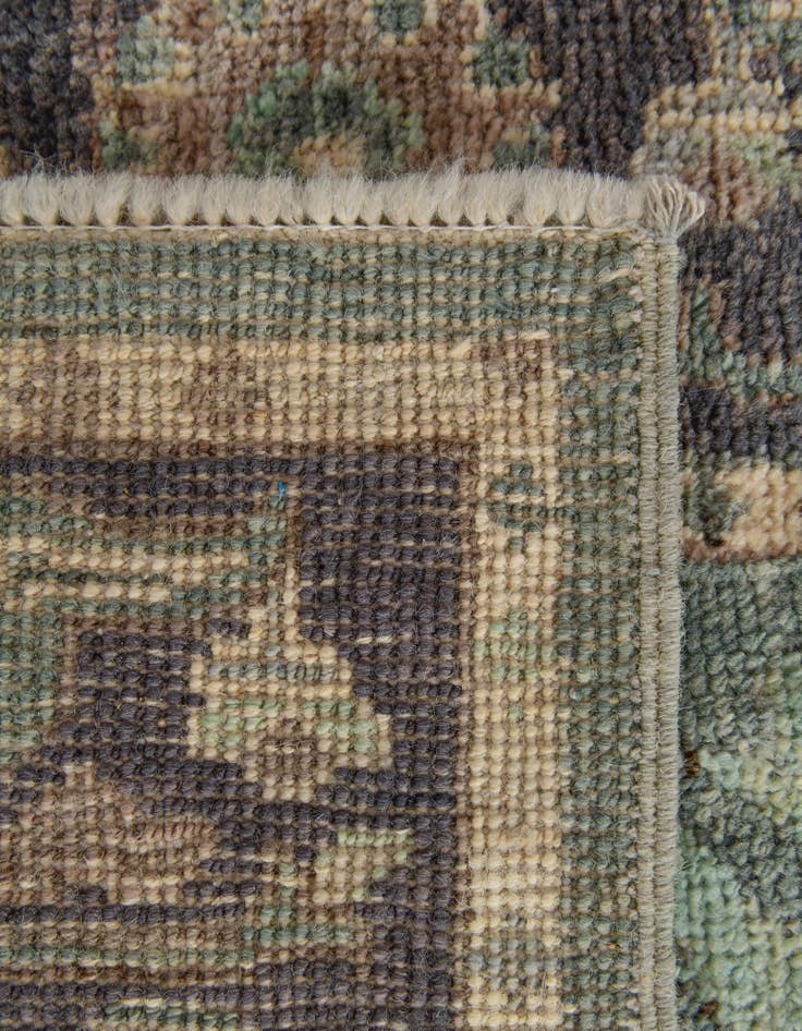 Detail image of 2' 8 x 9' 6  Hand Knotted Oushak Wool Runner Rug
