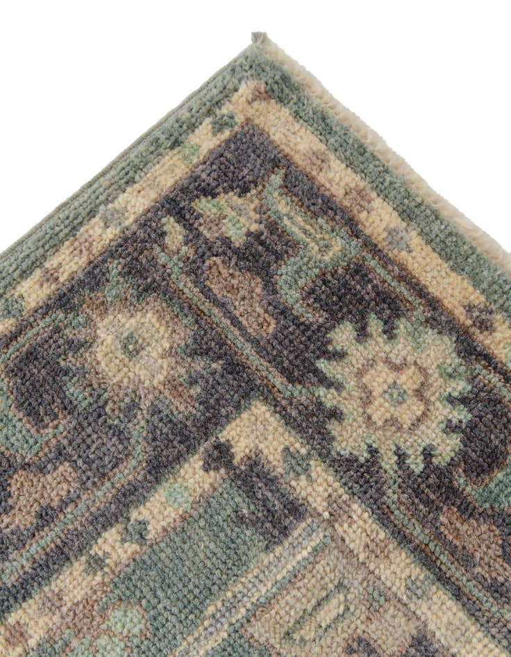 Detail image of 2' 8 x 9' 6  Hand Knotted Oushak Wool Runner Rug
