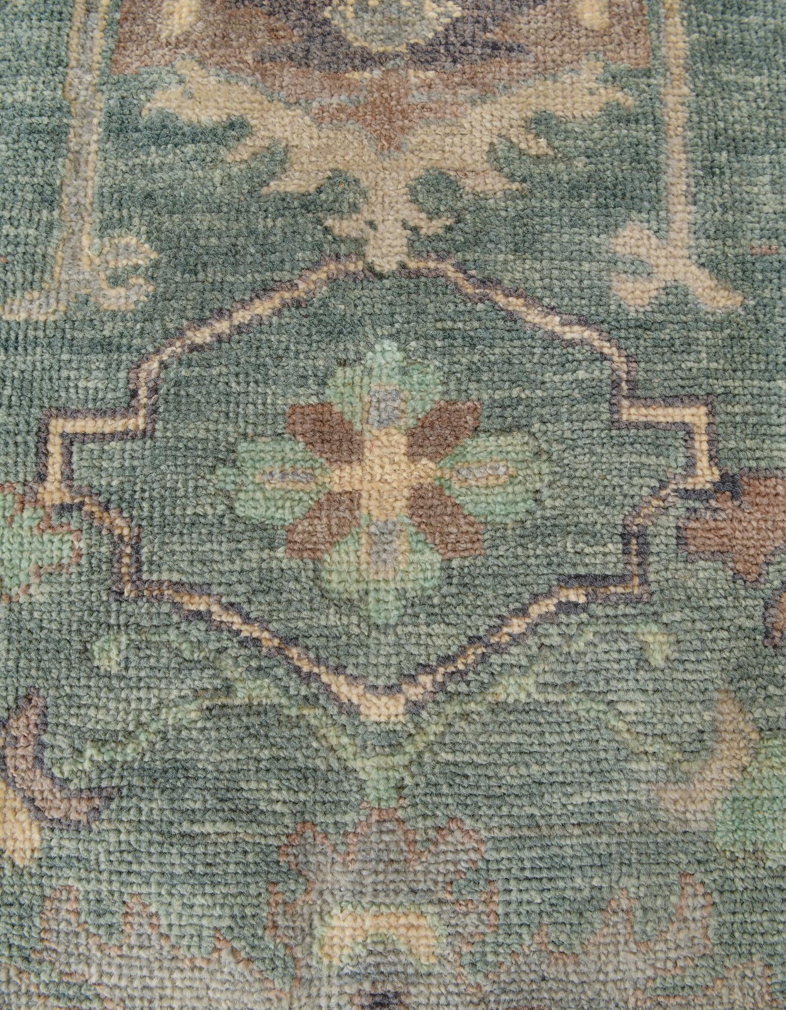2' 8 x 9' 6 Hand Knotted Oushak Wool Runner Rug