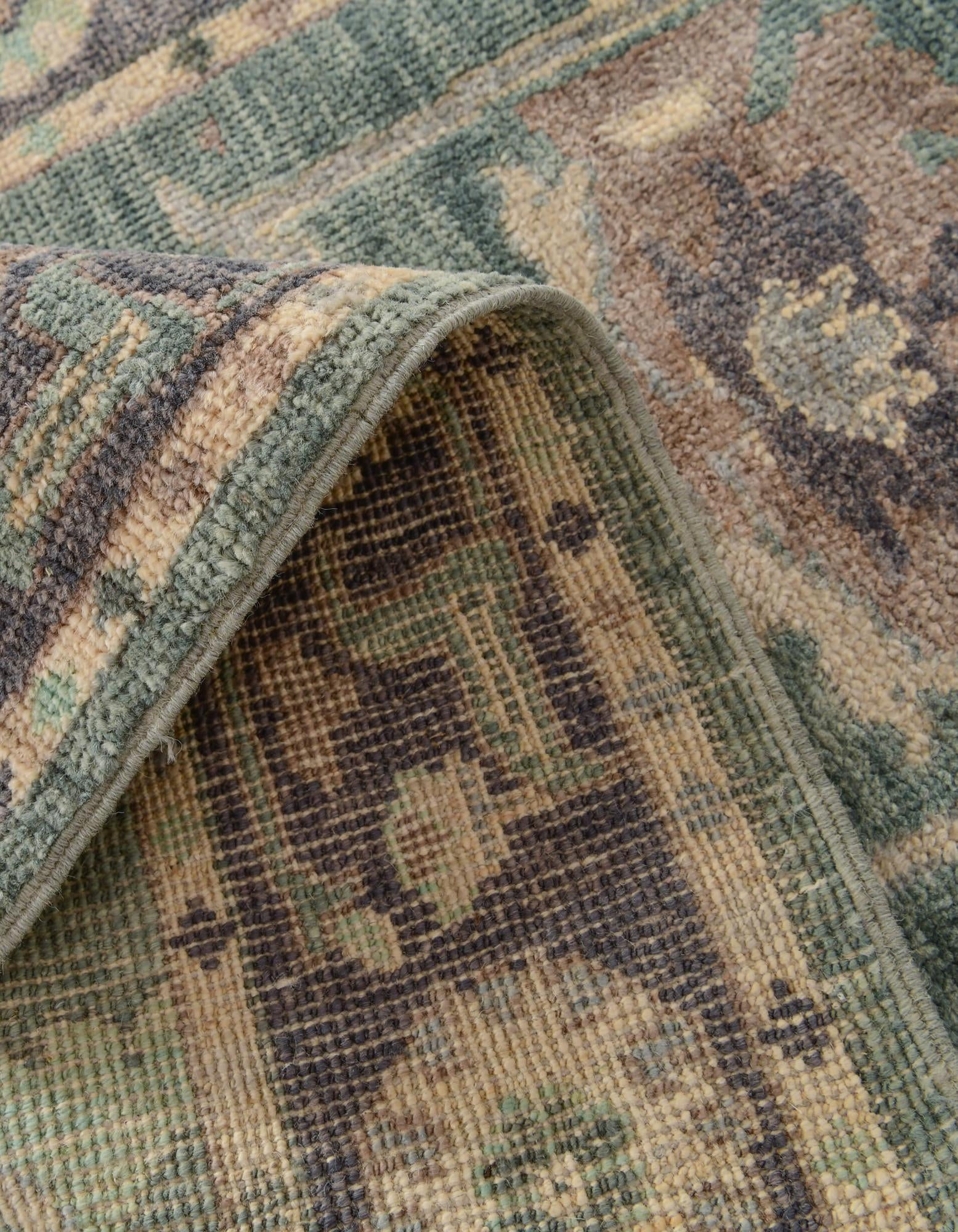 2' 8 x 9' 6 Hand Knotted Oushak Wool Runner Rug