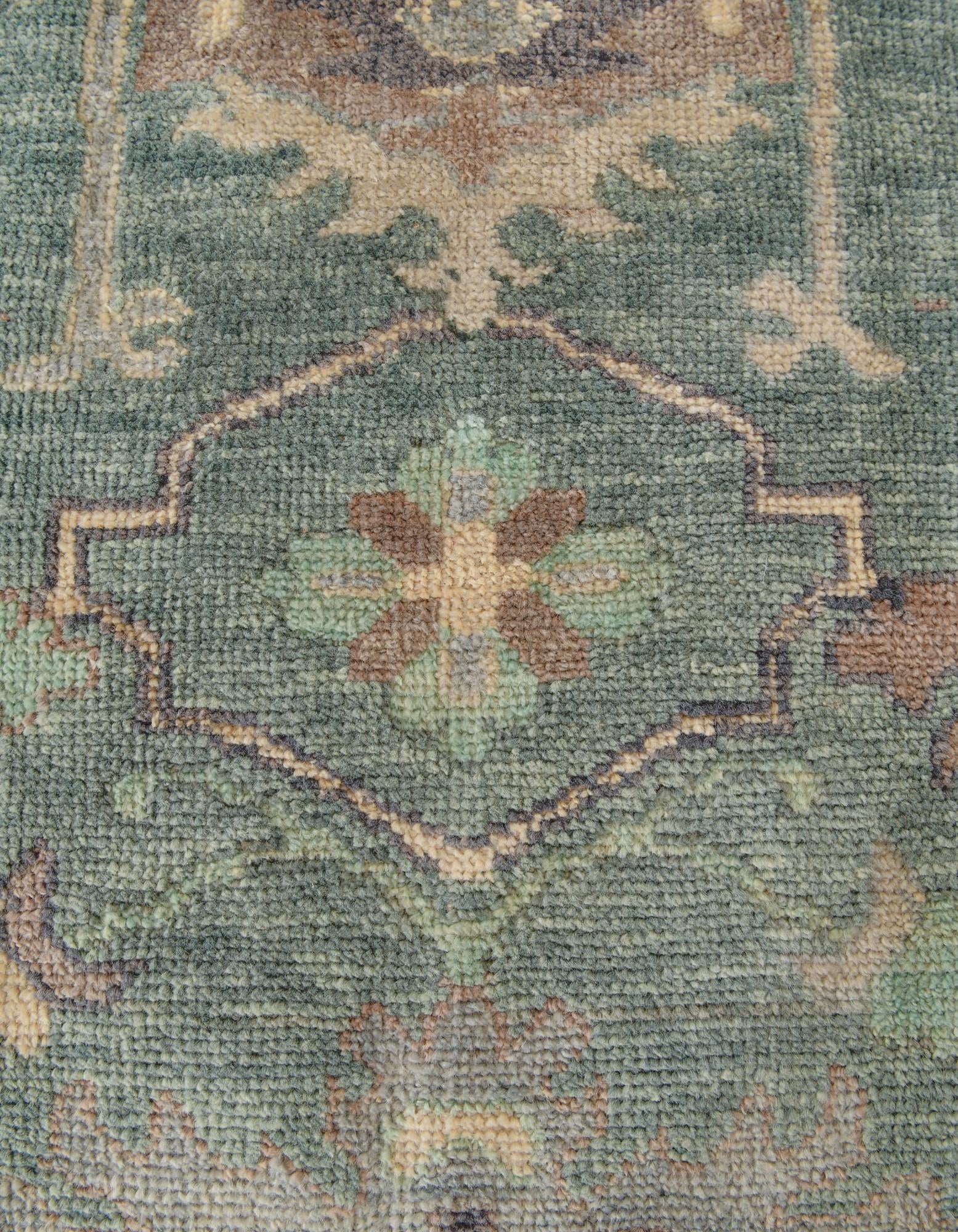2' 8 x 9' 6 Hand Knotted Oushak Wool Runner Rug