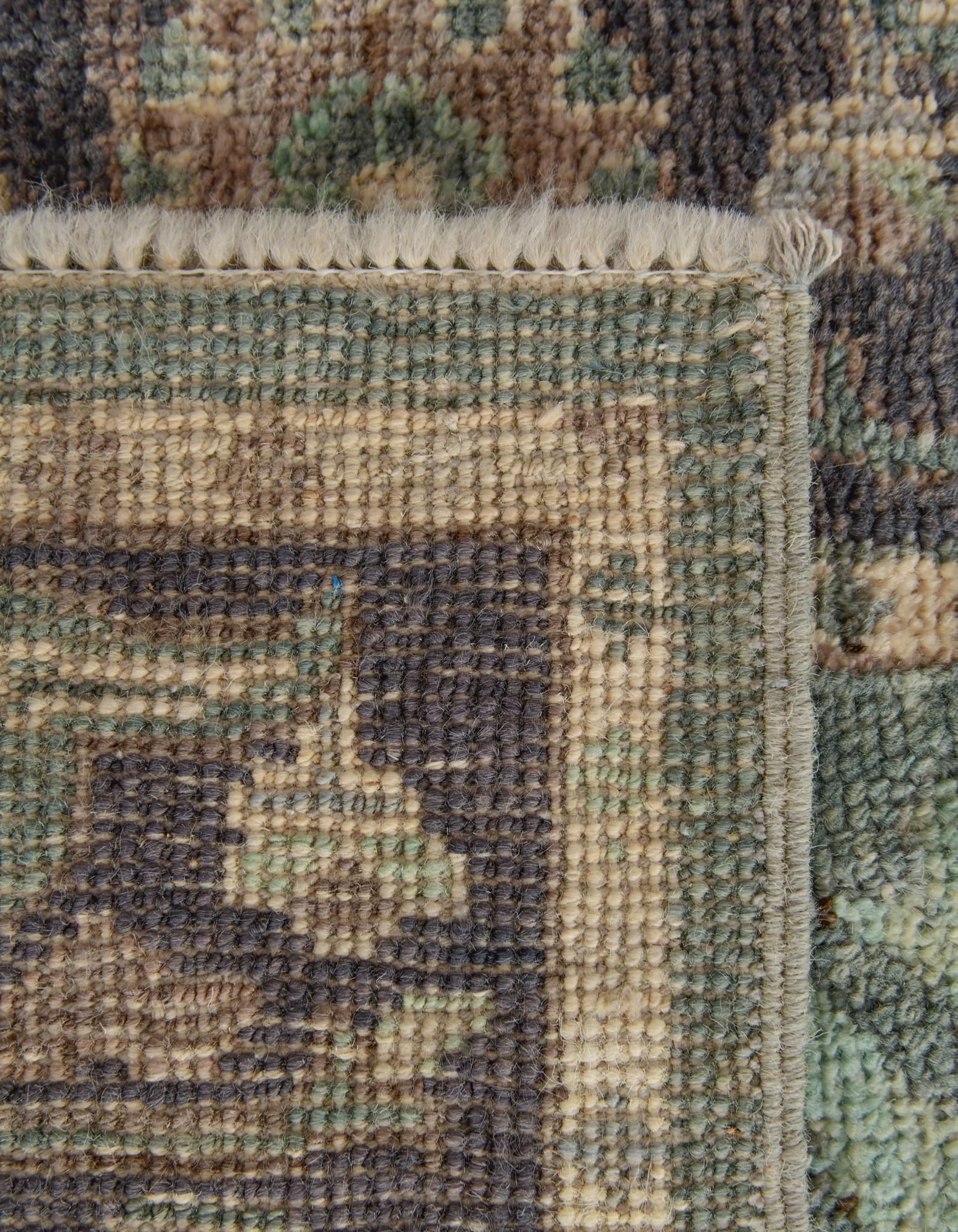 80cm x 290cm Hand Knotted Oushak Wool Runner Rug