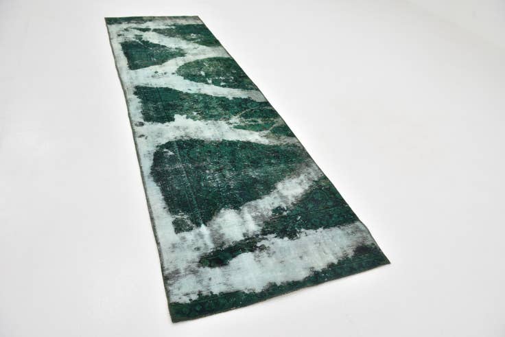 Detail image of 3' x 10' 2 Hand Knotted Ultra Vintage Persian Wool Runner Rug