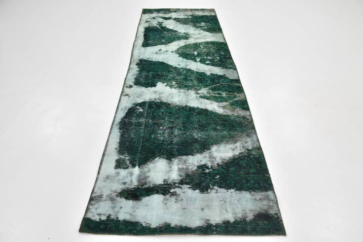 Detail image of 3' x 10' 2 Hand Knotted Ultra Vintage Persian Wool Runner Rug