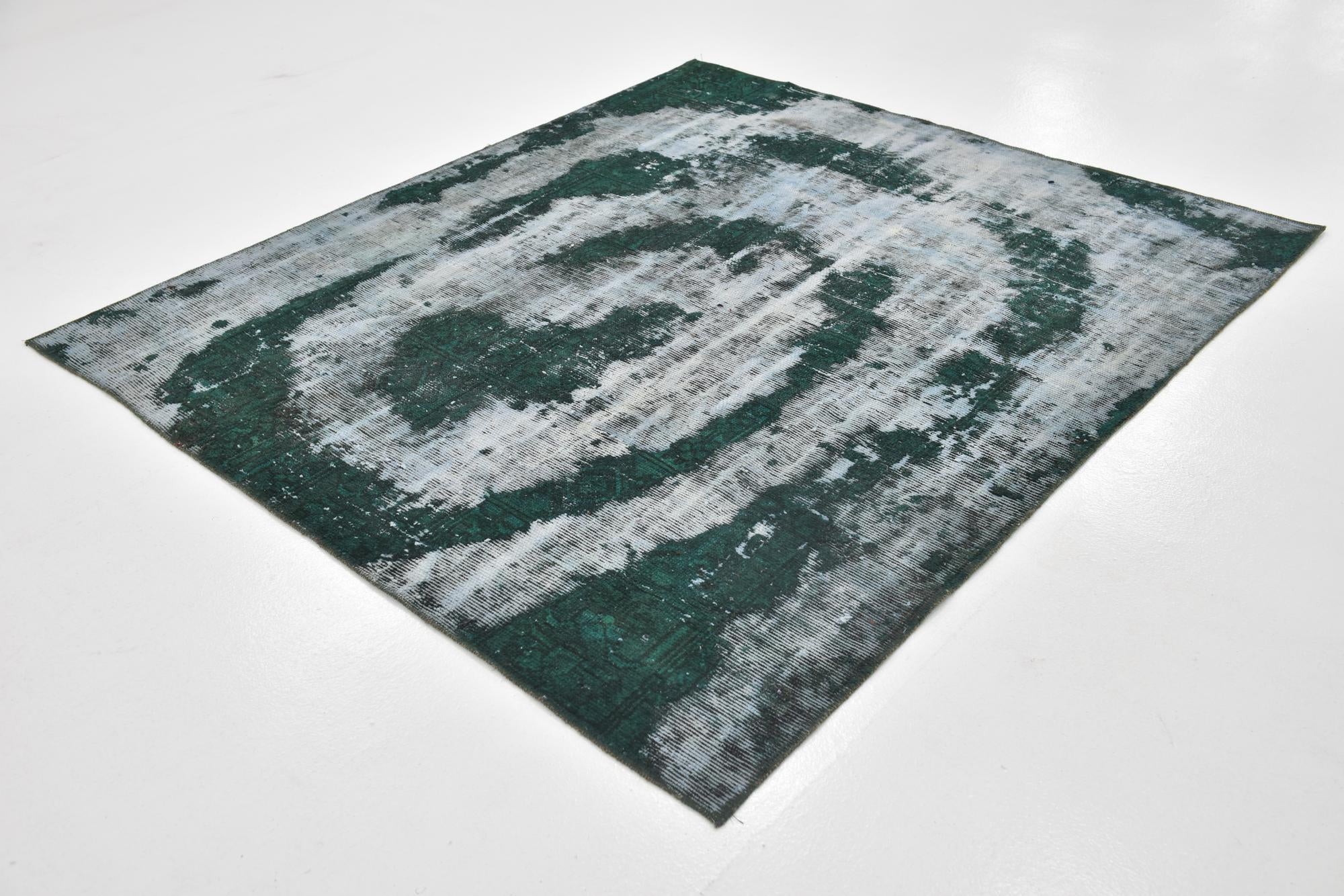 5' 10 x 6' 6 Hand Knotted Ultra Vintage Persian Wool Square Rug